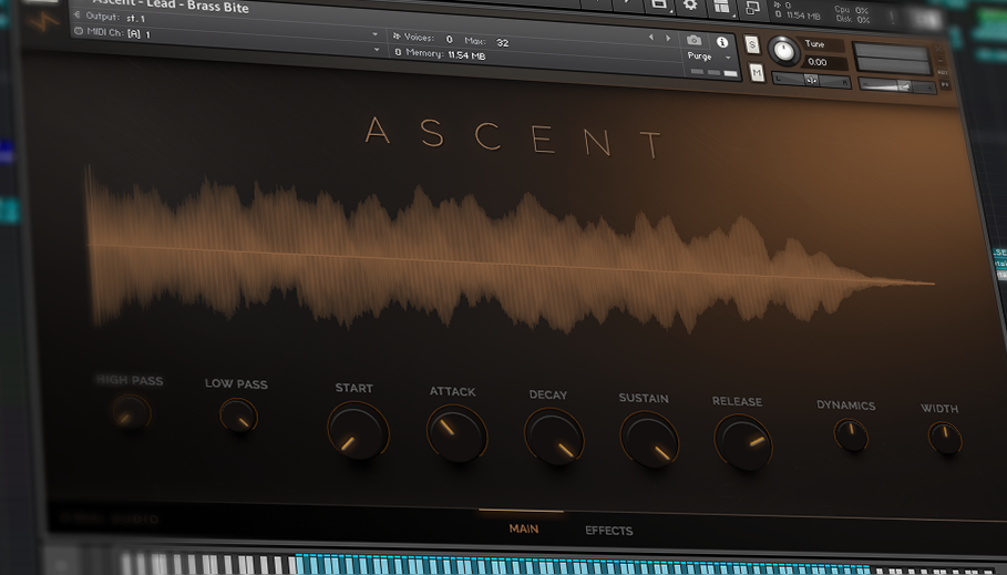 ASCENT | Trailer Tools & Sound Effects - Main Screen